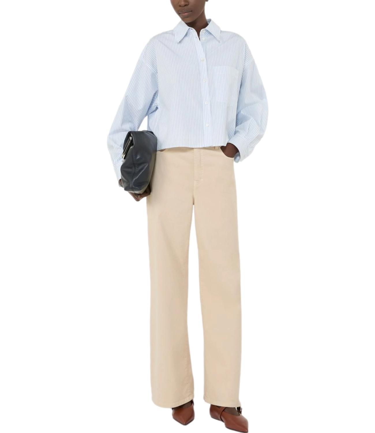 Light Blue Striped Linen Shirt