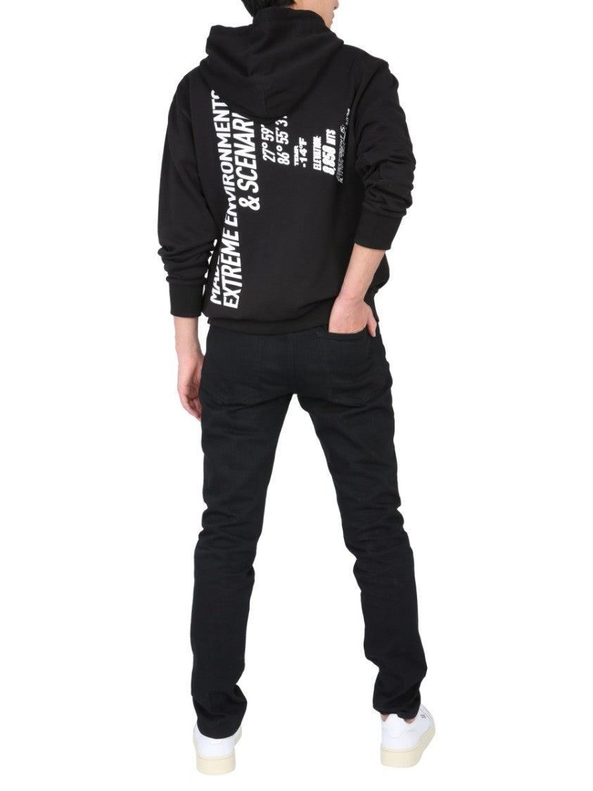 Graphic Mountain Hoodie With Drawstring
