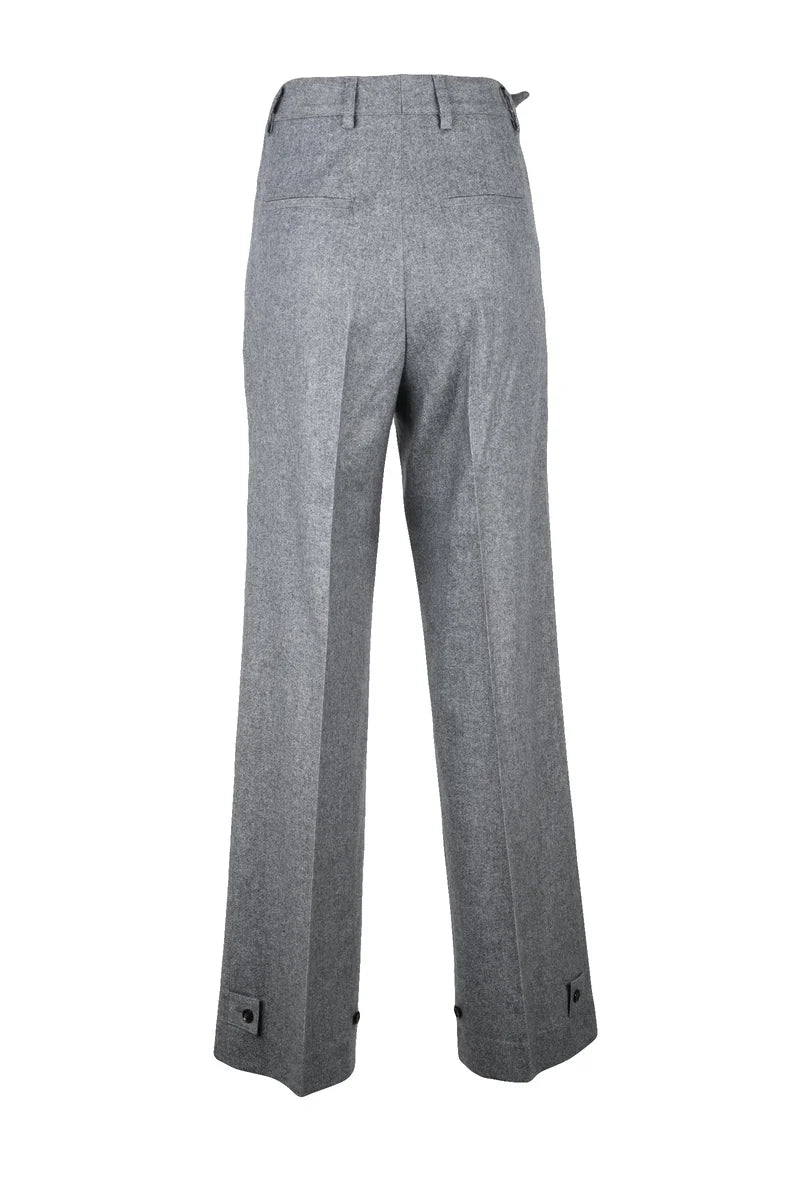 Straight-Leg Trousers with High Waist