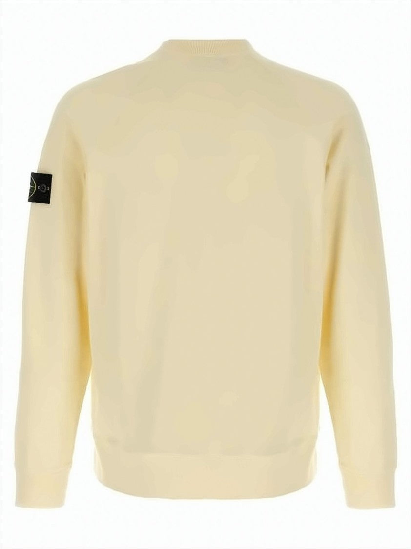 Relaxed Fit Long-Sleeve Crewneck Sweatshirt with Distinctive Patch Logo