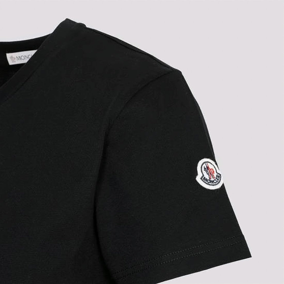 Black Short-Sleeve T-Shirt with Crew Neckline