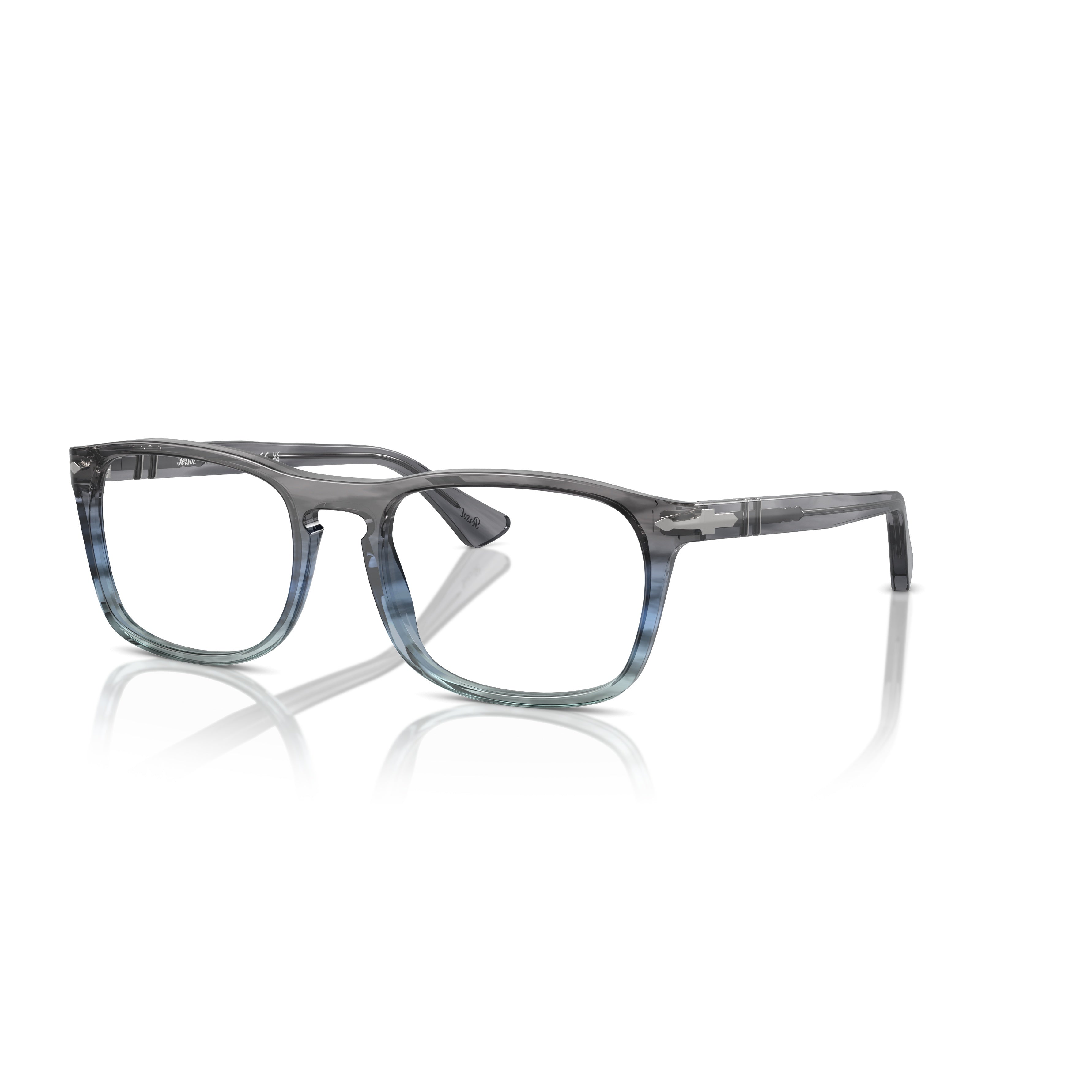 0po3344v Rectangular Acetate Eyeglasses with Keyhole Bridge