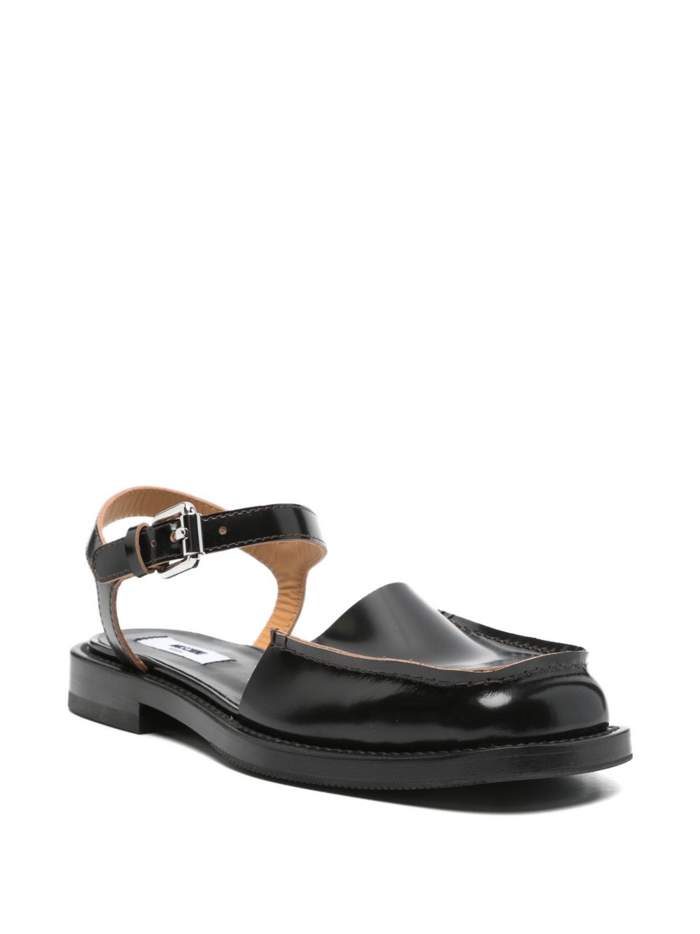 Black Silk and Nylon Strappy Sandals