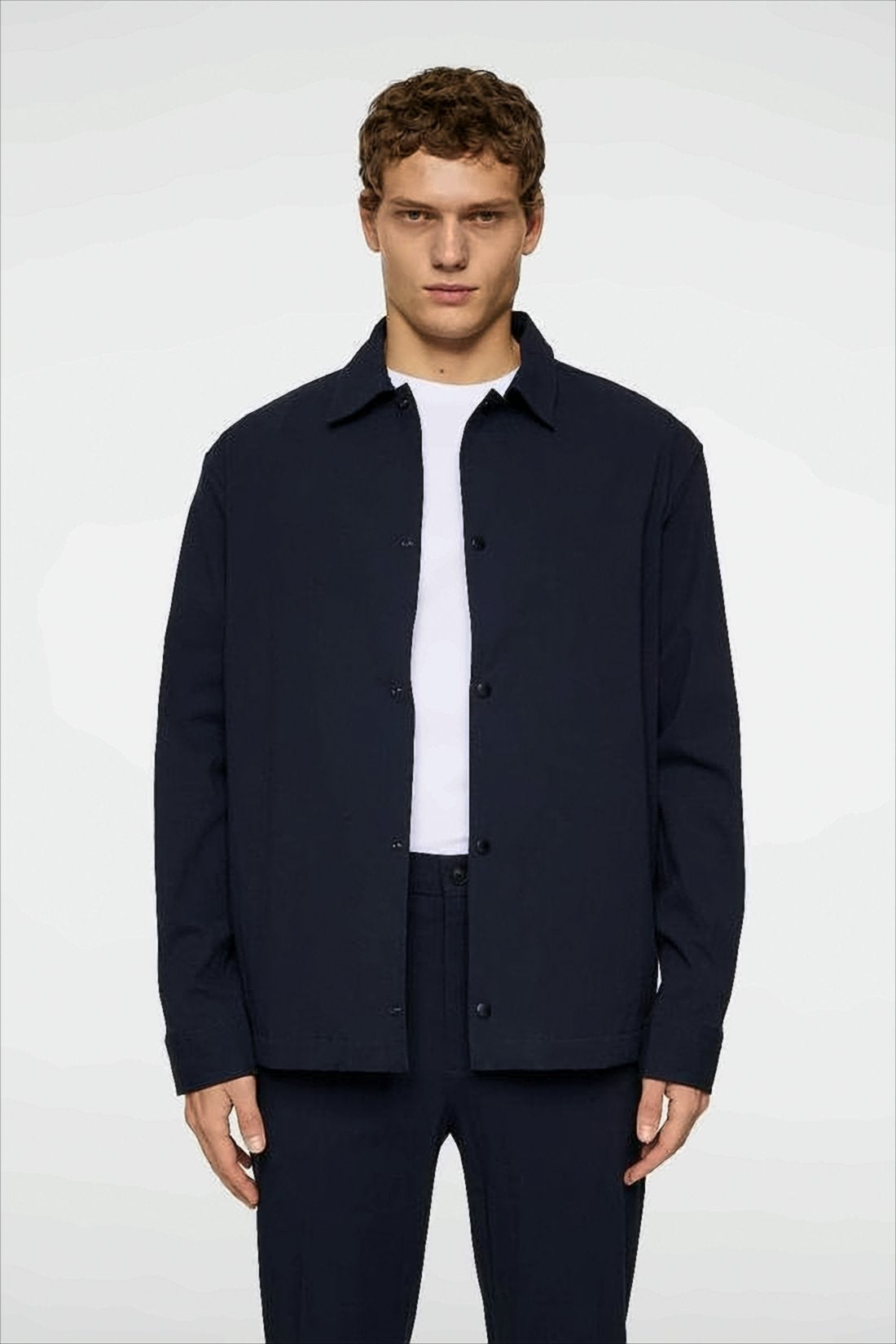 Blue Jacket With Straight Silhouette