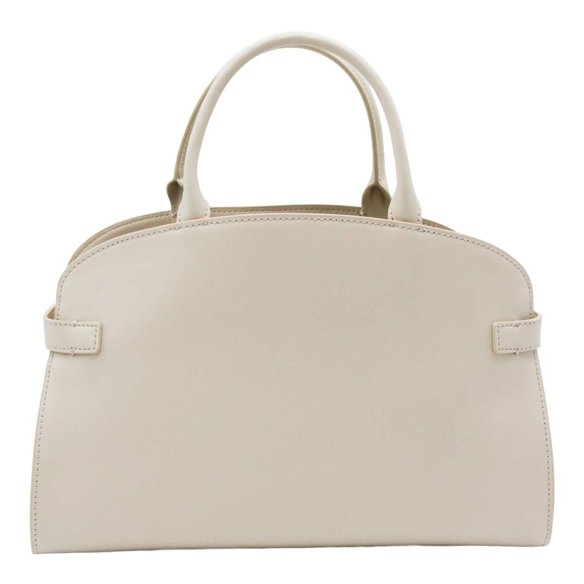 Structured Handbag with Gold-tone Buckle