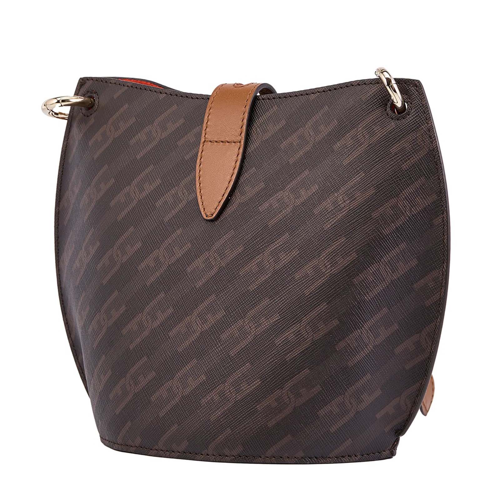 Structured Black Logo-Pattern Furla Bag