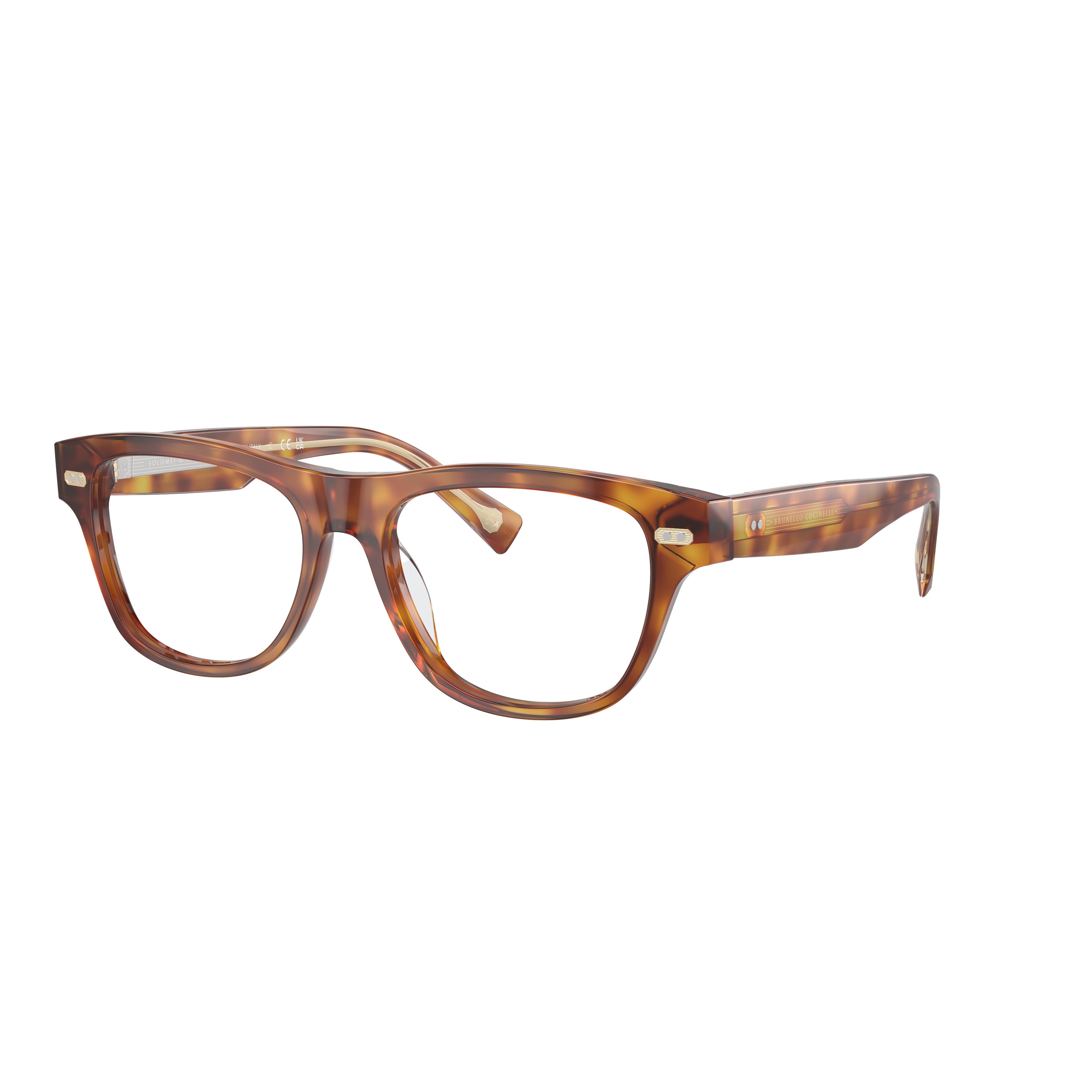0bc3005 Rectangular Tortoiseshell Eyeglasses with Metallic Accents