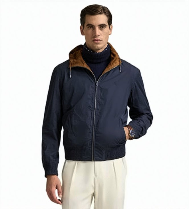 Reversible Brown Goat Leather Jacket with Soft Suede Texture