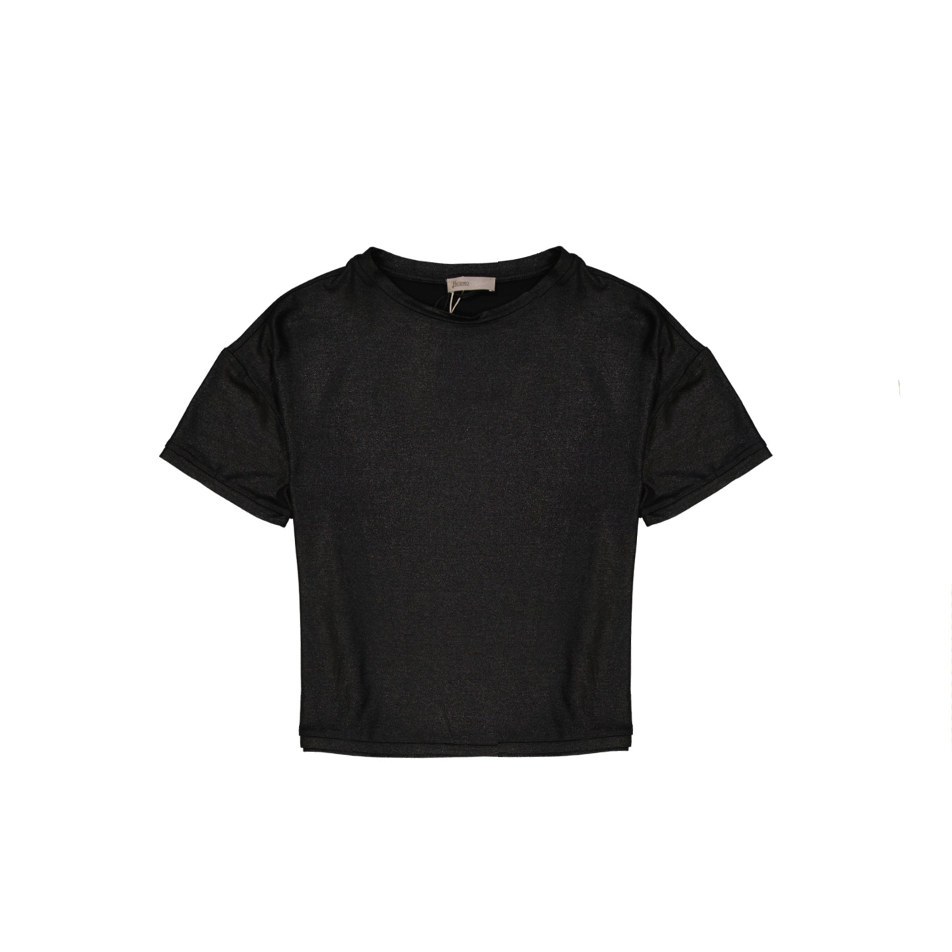 Short-Sleeve T-Shirt With Metallised Effect Fabric