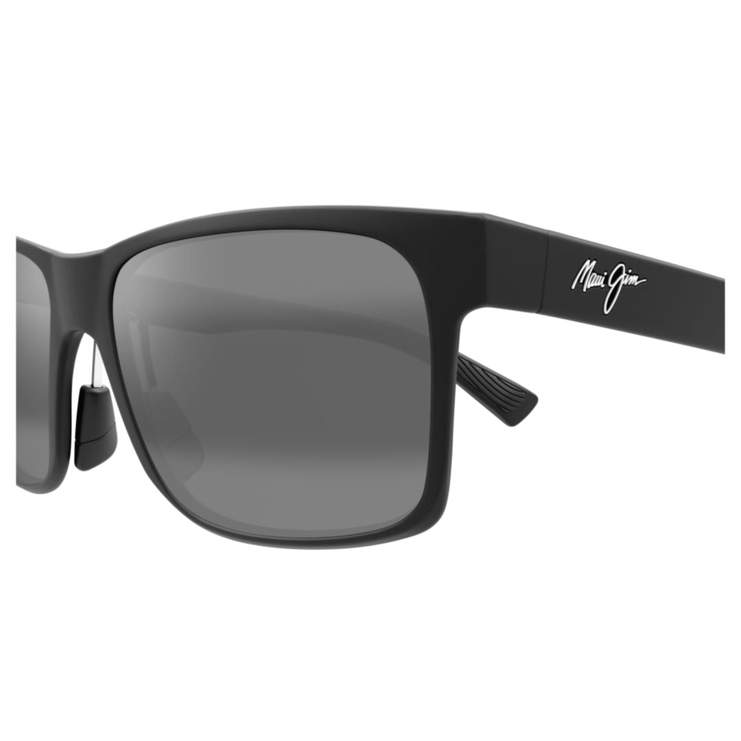Hoopili Rectangular Frame Sunglasses in Matte Black Finish