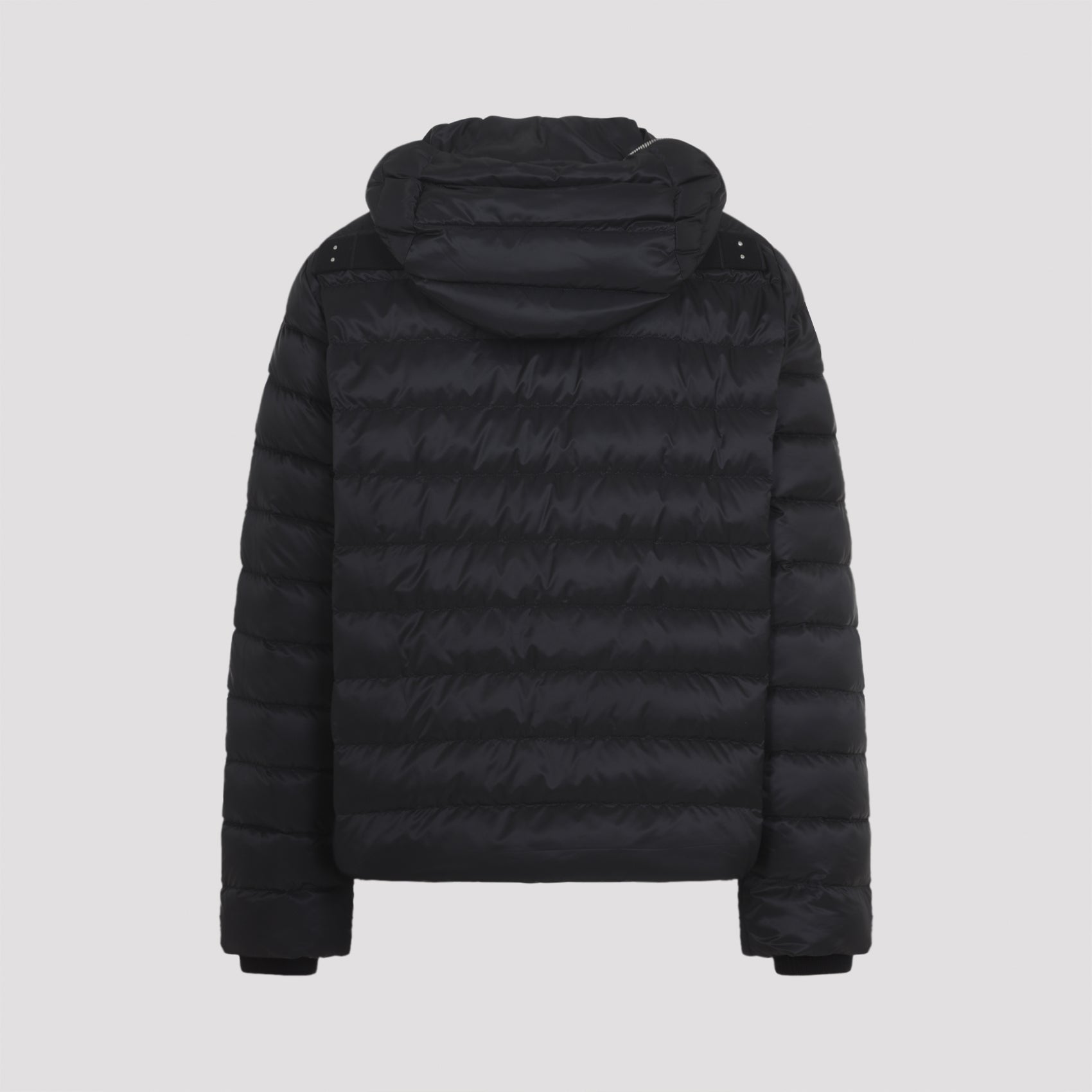Lightweight Quilted Jacket With Zipped Hood And Rib Knit Cuffs