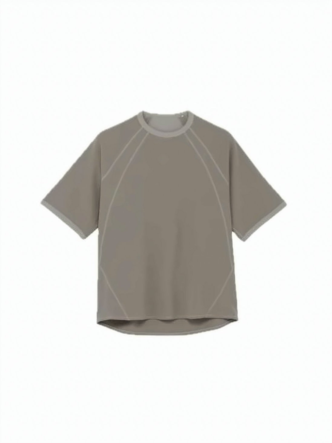 Relaxed-Fit Short-Sleeve T-Shirt with Geometric Seam Lines