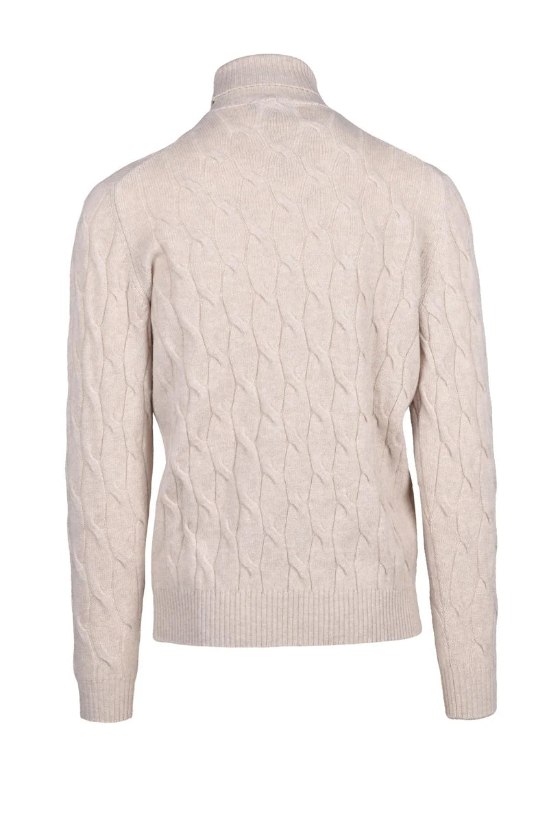 High Neck Sweater - Beige