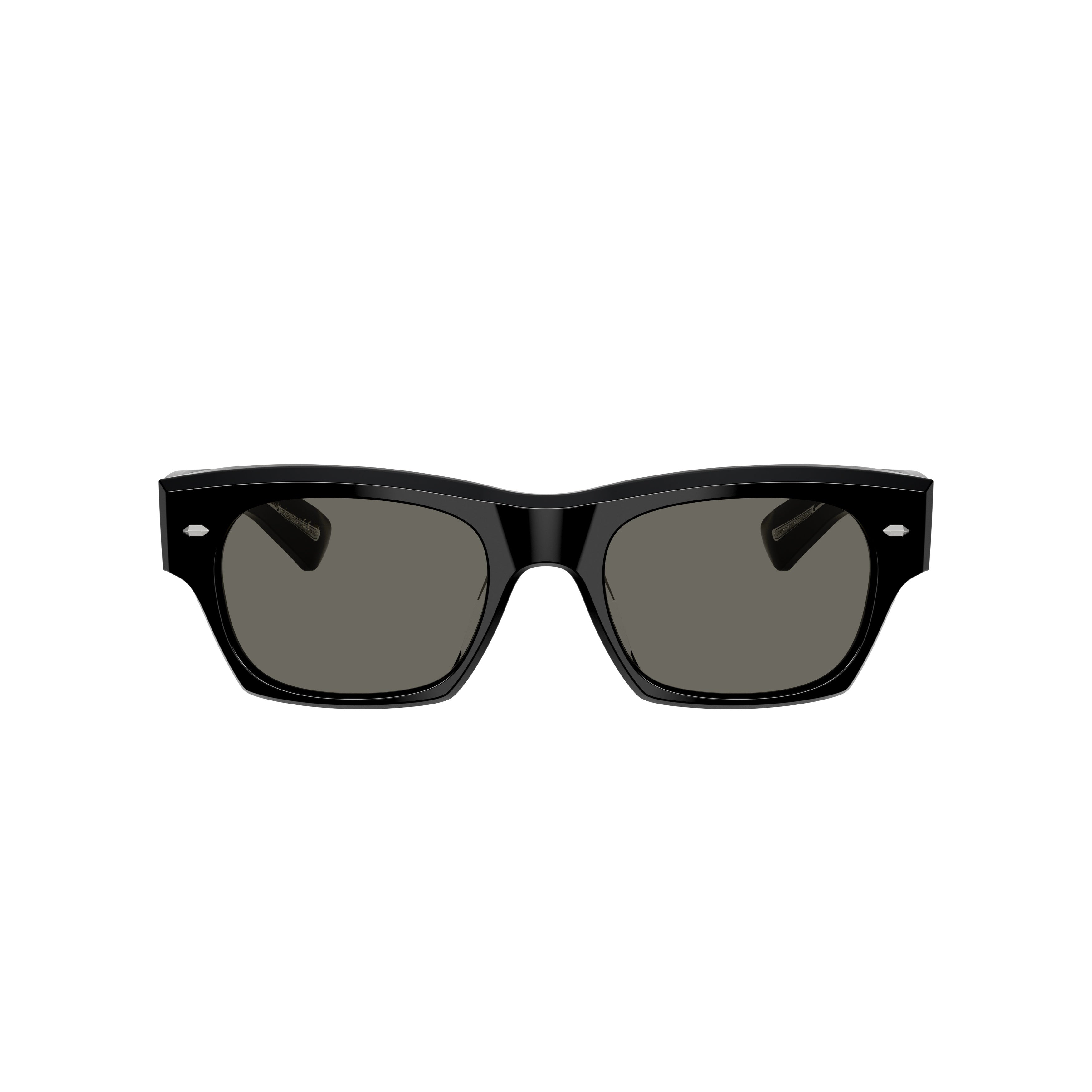 0ov5514su Bold Rectangular Black Acetate Sunglasses