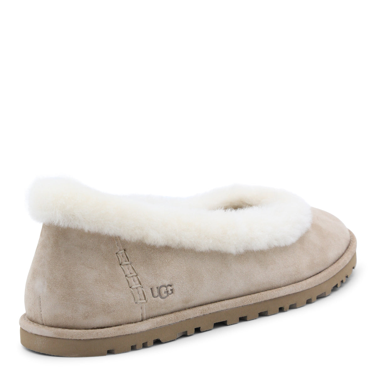 Beige Suede Flats