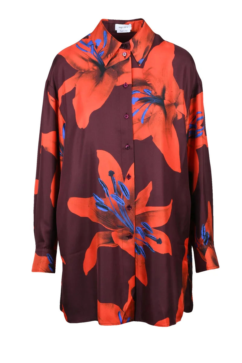 Silk Shirt - Bordeaux/Red
