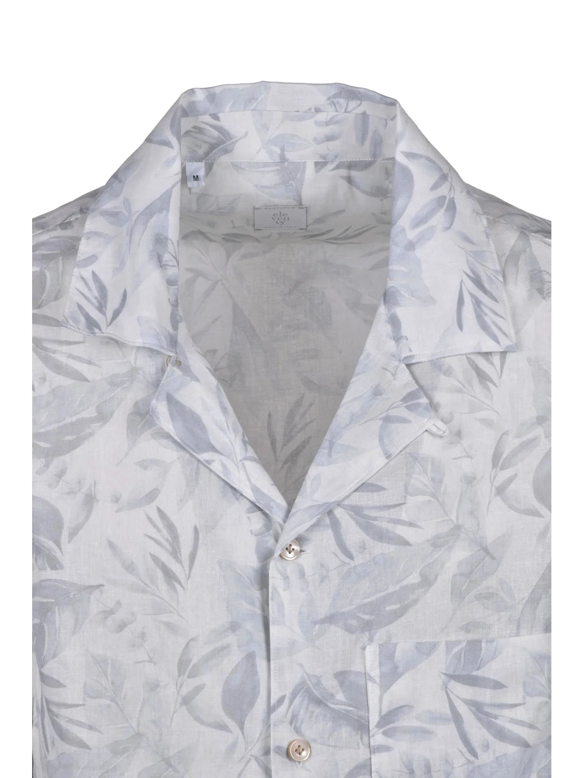 White Grey Linen Cotton Shirt