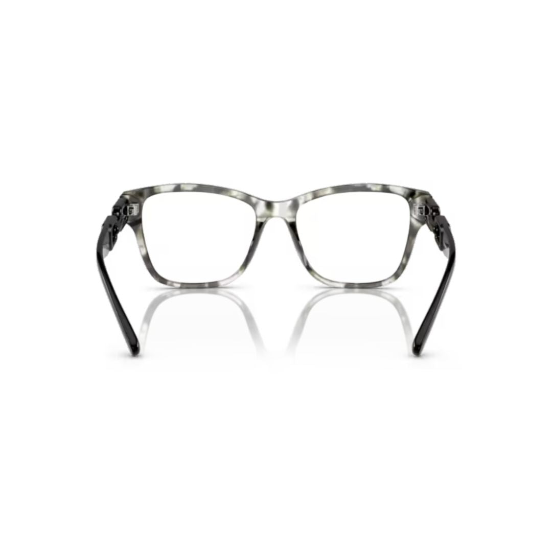 3222u Vista Marbled Square Frame Eyeglasses with Linked Chain Temples