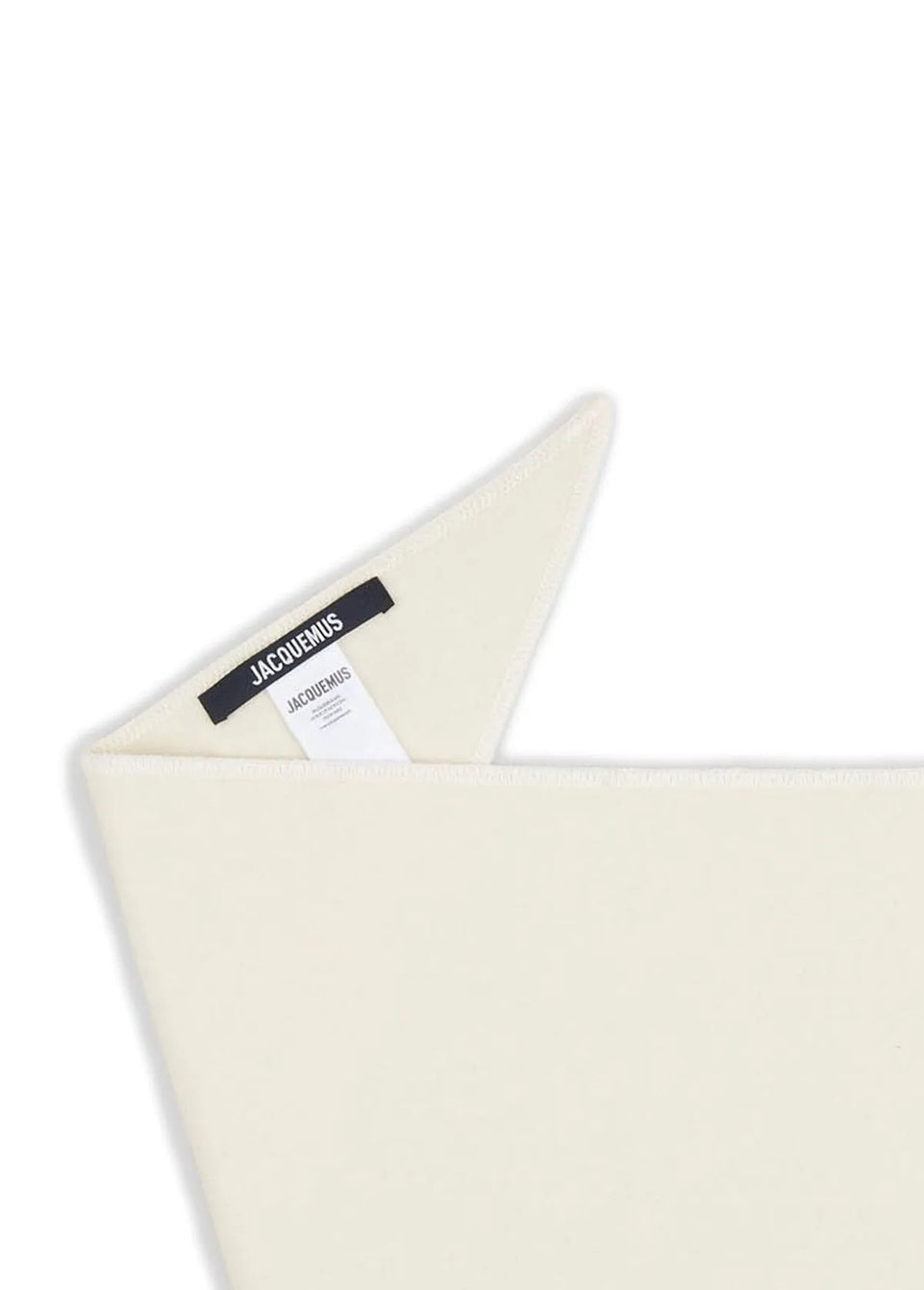 Triangular White Cashmere Scarf
