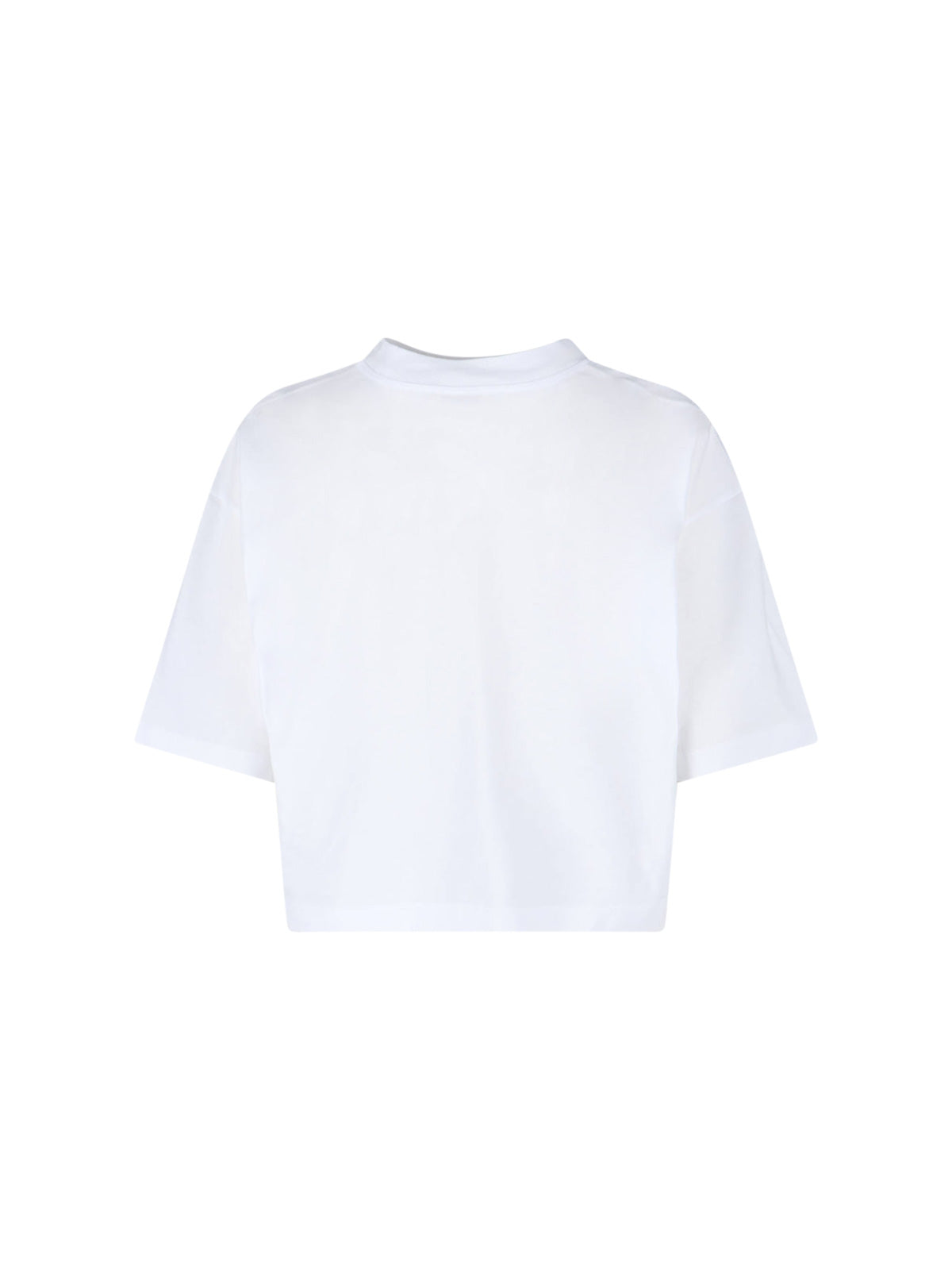 Minimalist White T-Shirt With Round Neckline And Short Sleeves