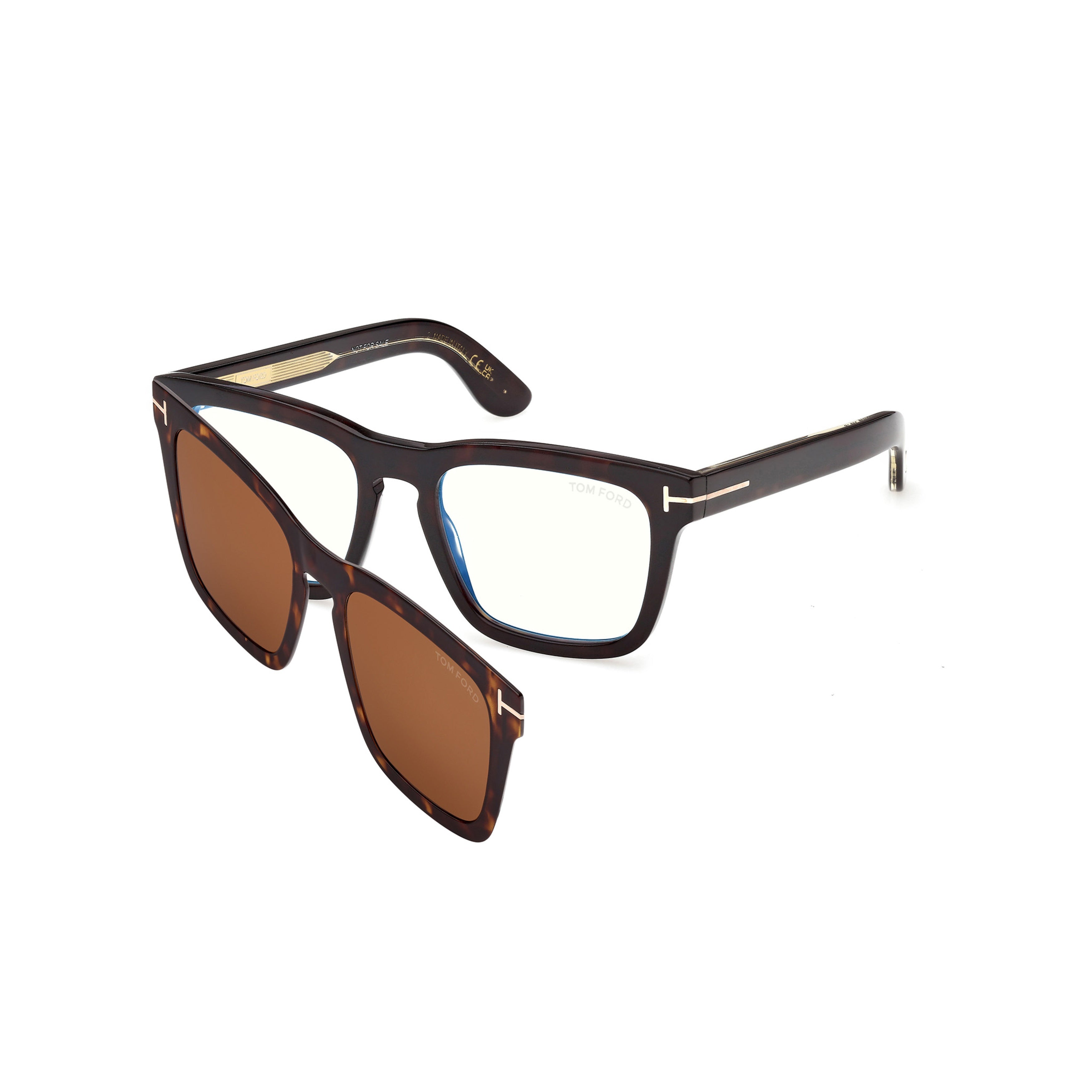 Ft6070-B Tortoiseshell Square Frame Eyeglasses
