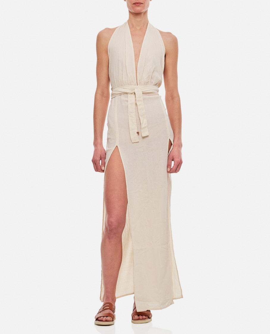 Tacoh Cotton Long Dress With Slits