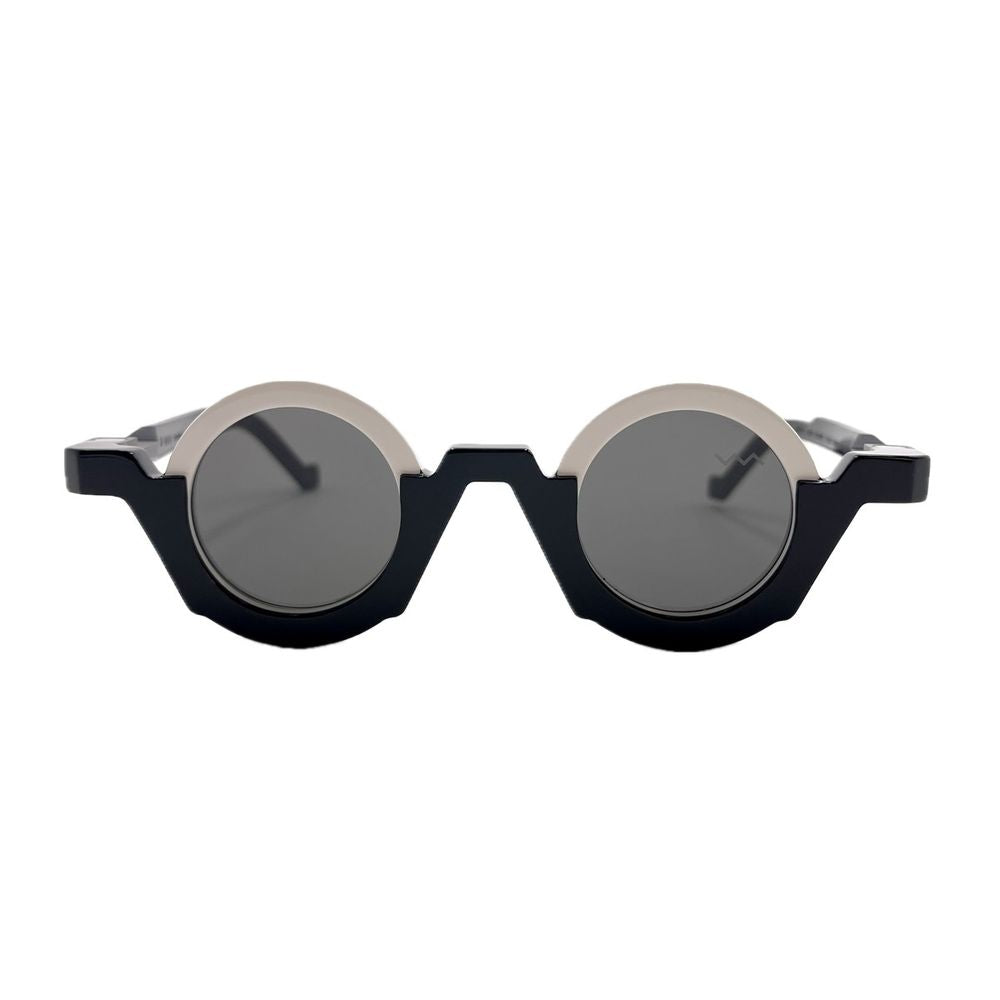 Wl0080 White Label Round Black Bio-Acetate Sunglasses