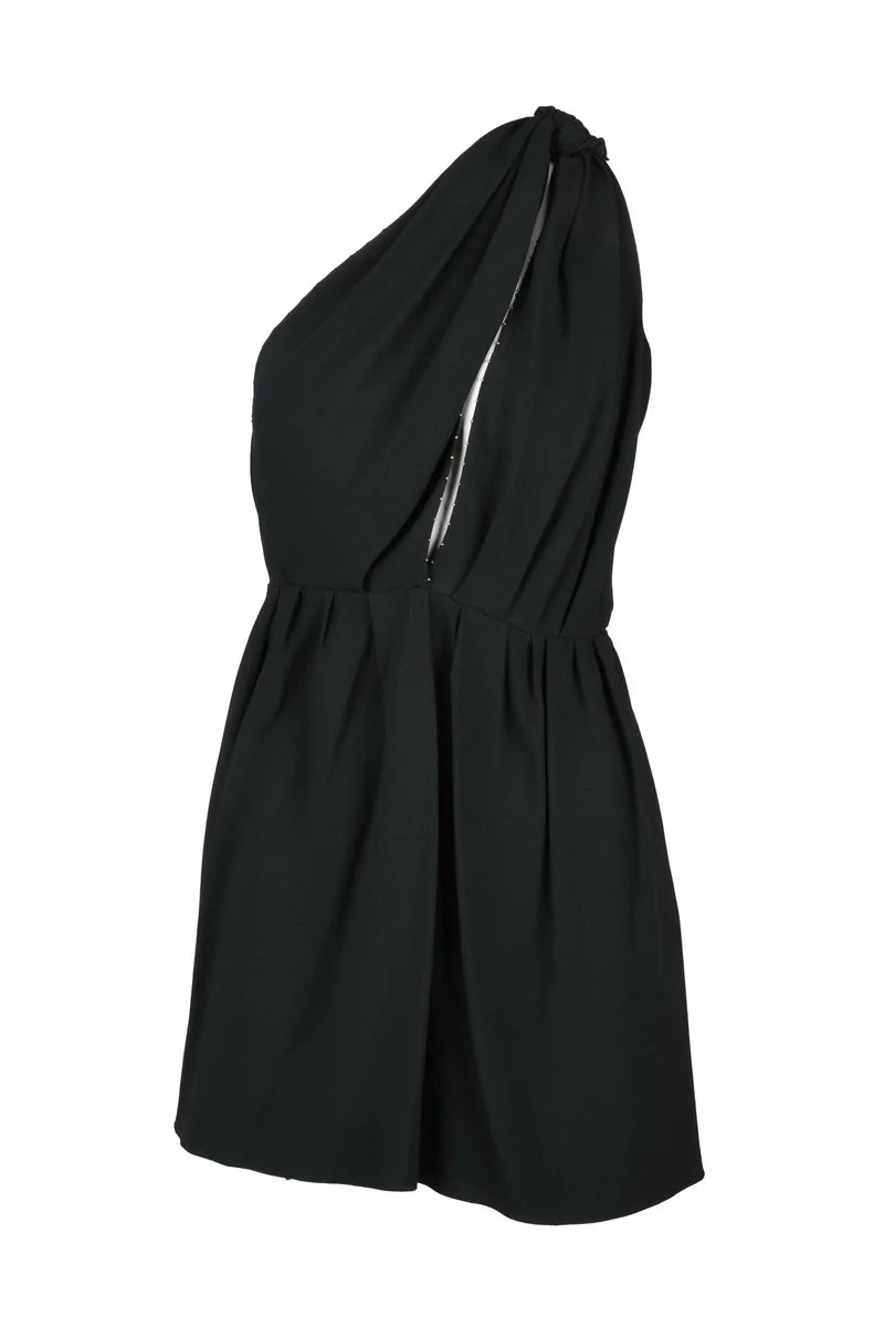 Women's One-Shoulder Dress - Black