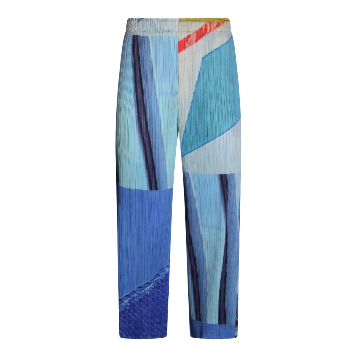 Relaxed Fit Trousers with Pleated Texture
