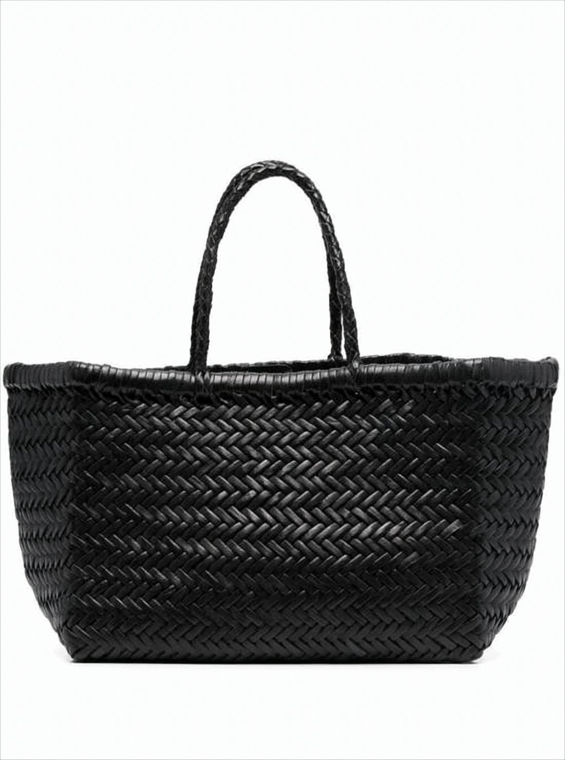 Woven Buffalo Leather Tote Bag