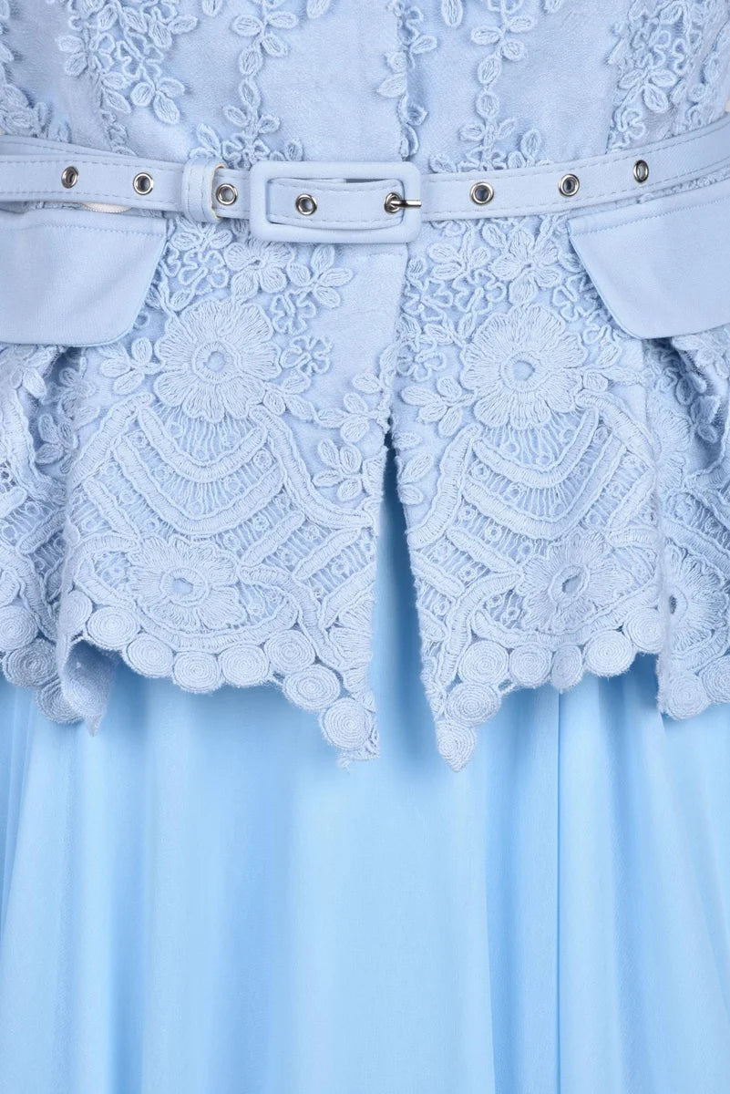Long Dress Lace - Light Blue