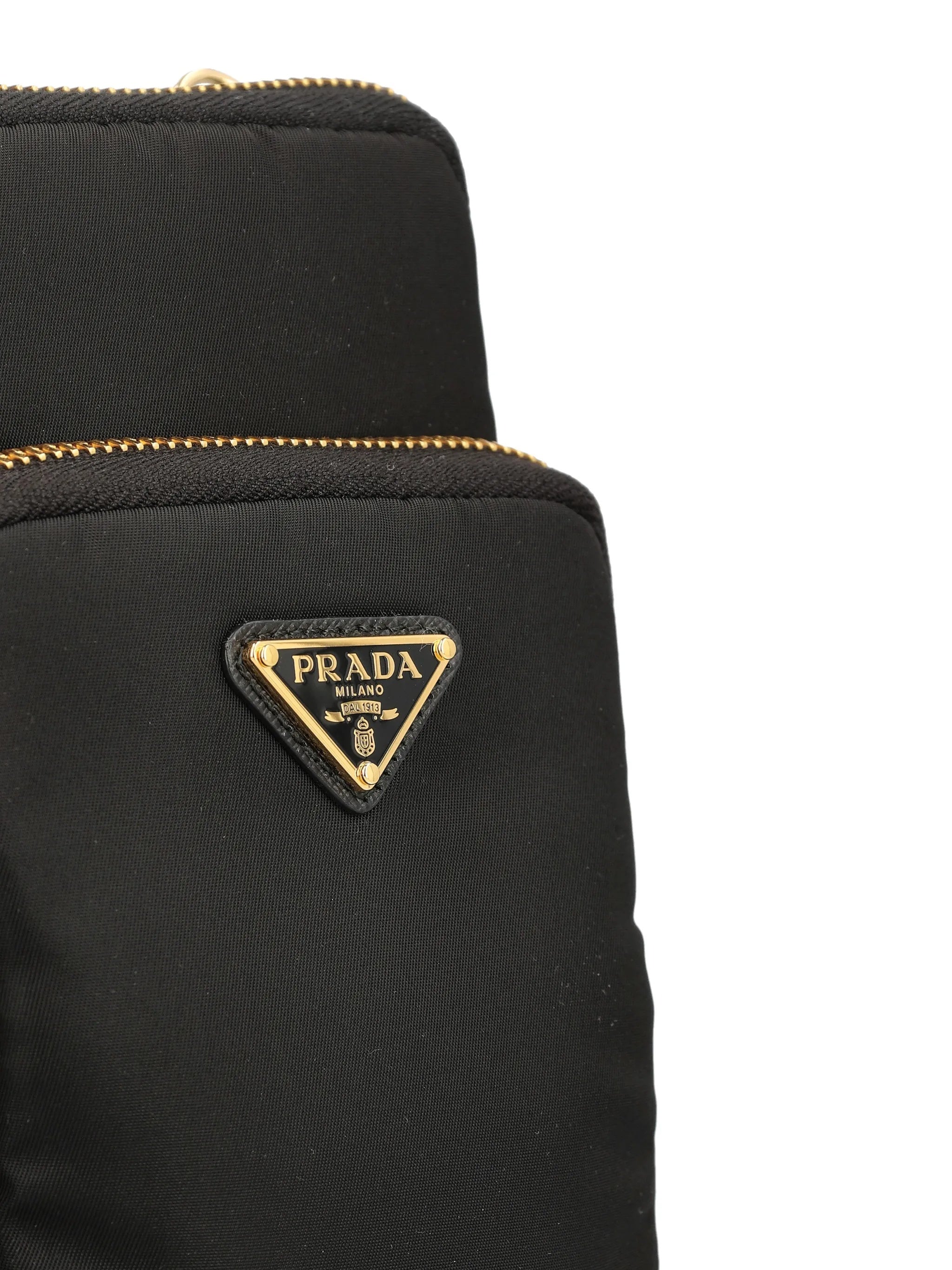 Black Porta Cellulare Crossbody Bag