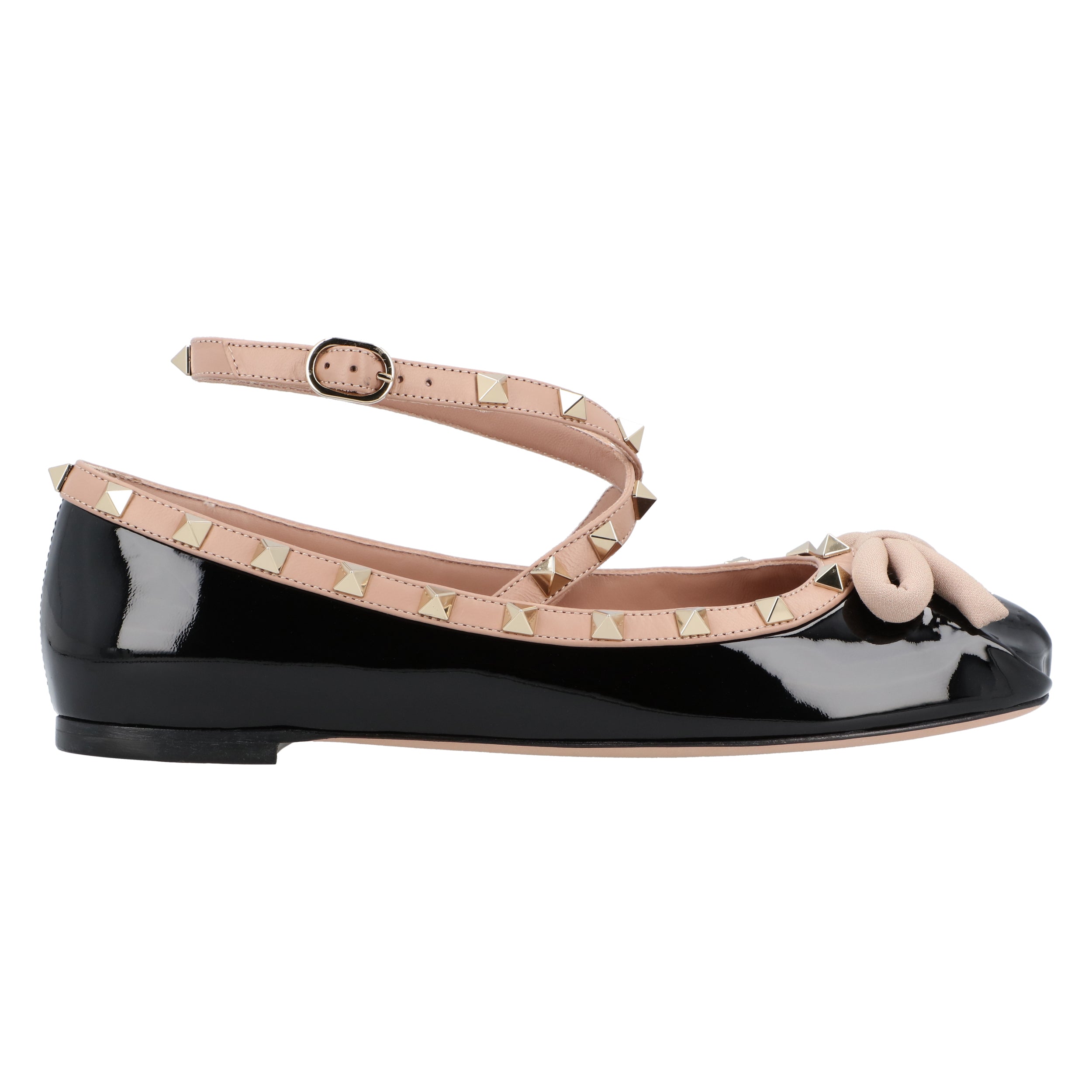 Rockstud Ballerina Shoes Black