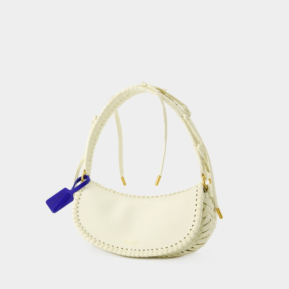 Edge Weaving Shoulder Bag - Leather - Beige