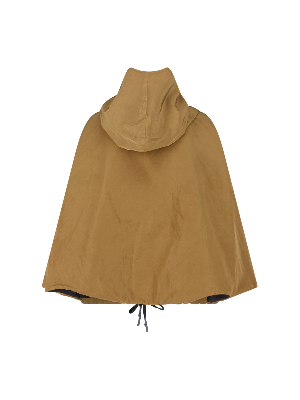Brown Reversible No-Rain Hooded Zip Jacket
