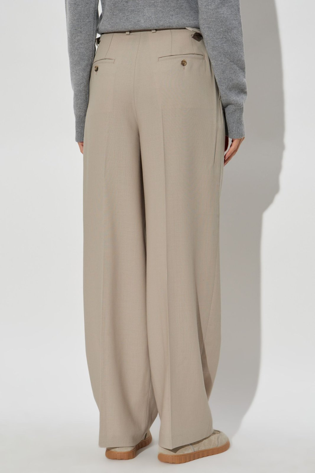 Tailored High-Waisted Straight Pants