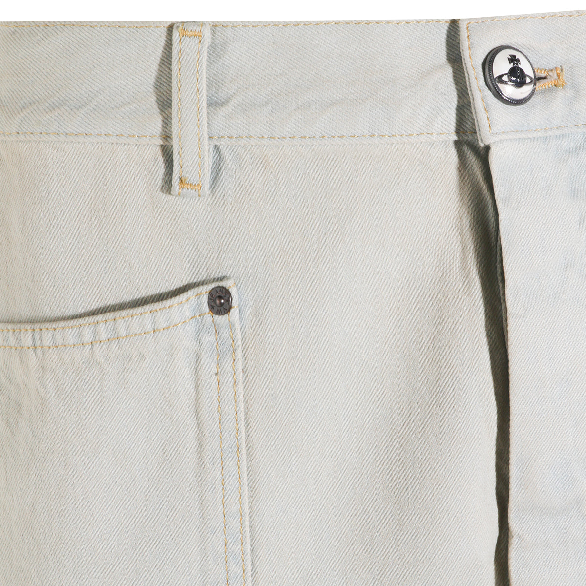 Blue Straight-Leg Jeans