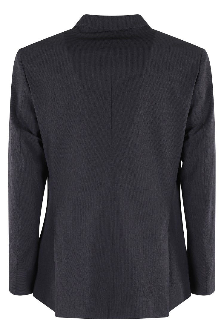Seersucker Technical Stretch Jacket With Classic Notched Collar