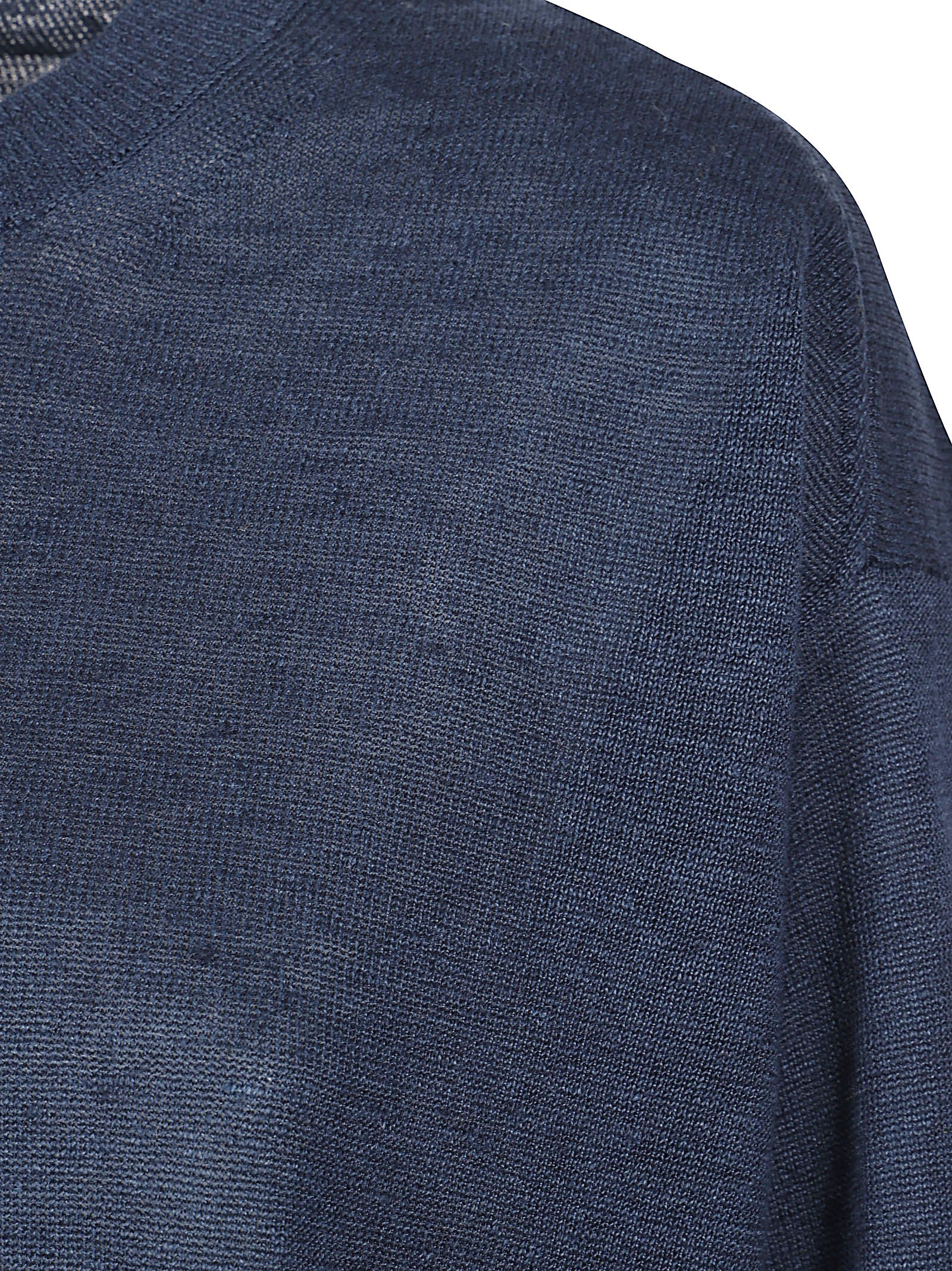 Relaxed Fit Semi-Sheer Linen Top with Ribbed Details