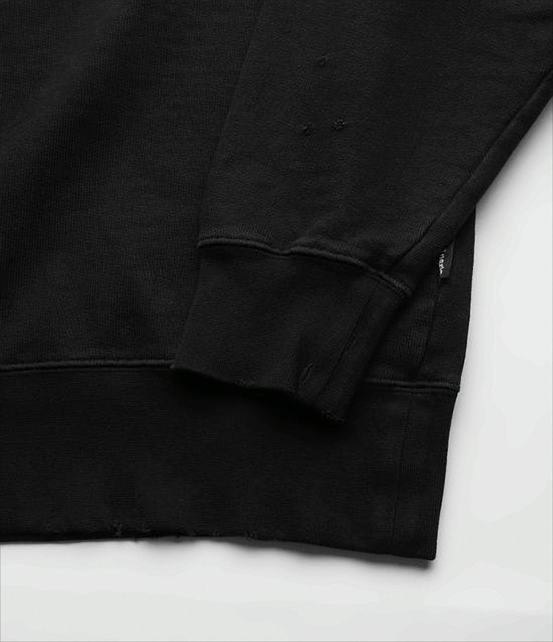 Black Long-Sleeve T-Shirt with Graphic Print