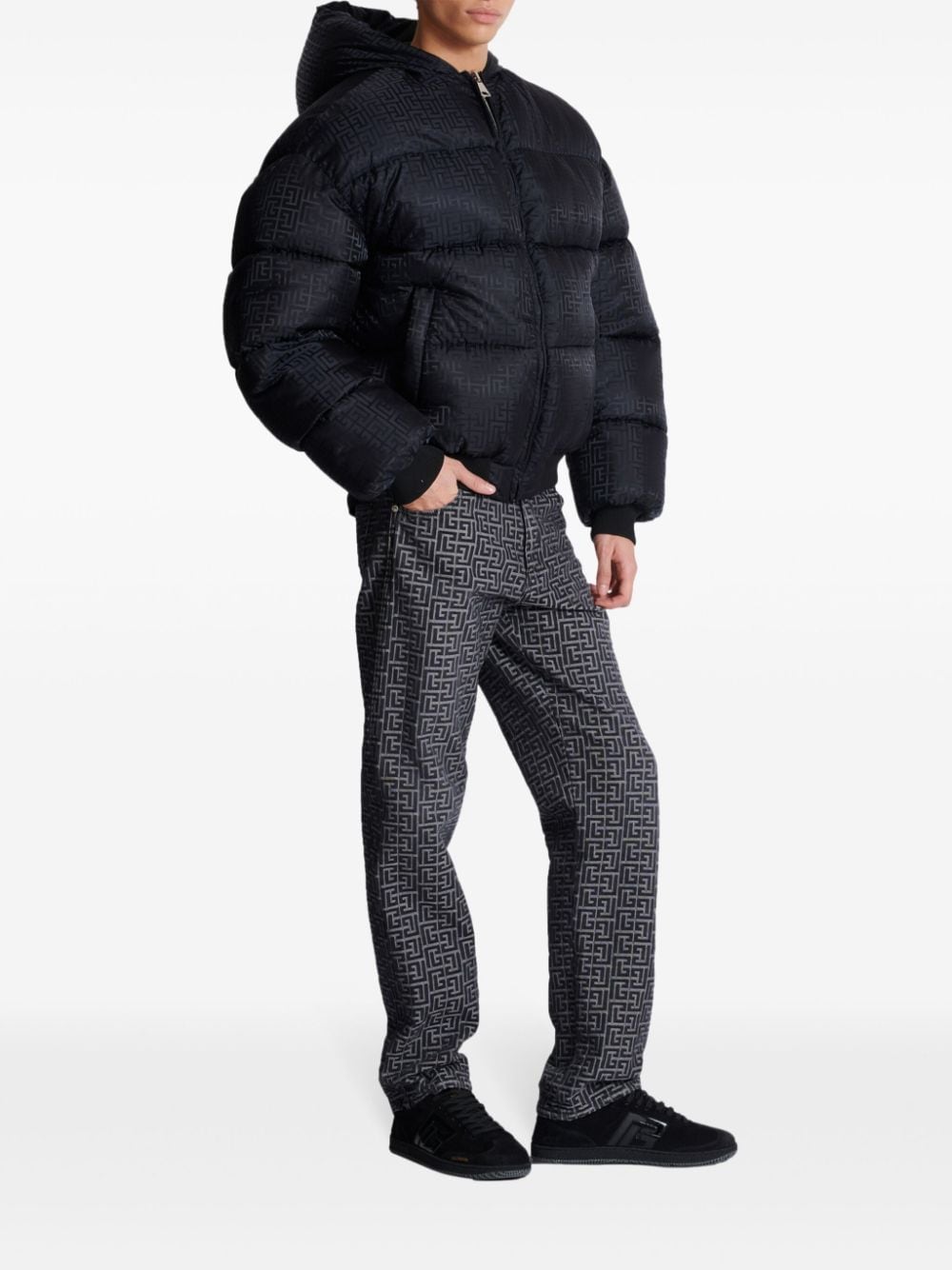 Signature Monogram Print Padded Jacket