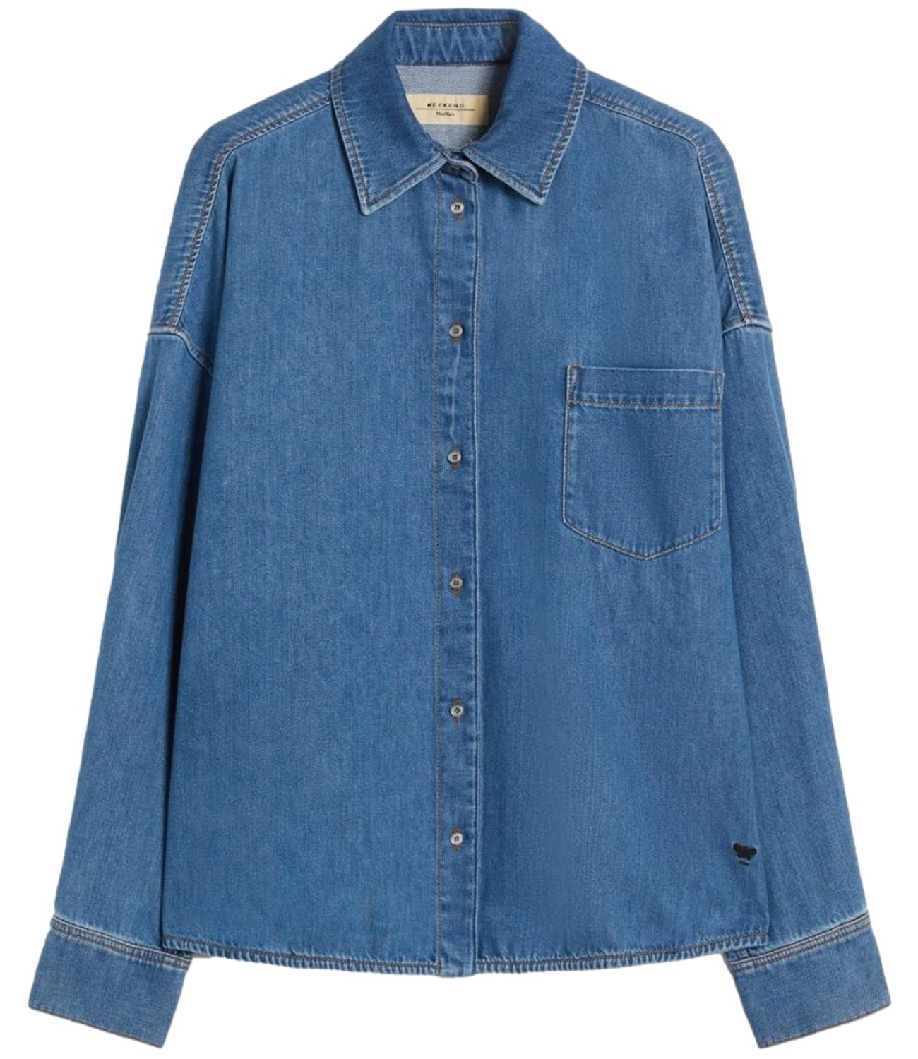 Clean Blue Cotton Linen Shirt