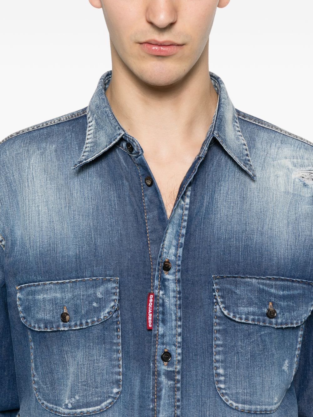 Classic Denim Long Sleeve Button Shirt