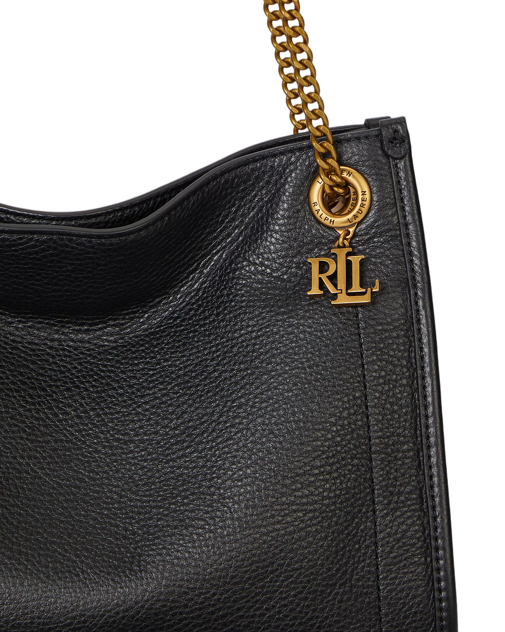 Refined Black Pebble Leather Tote