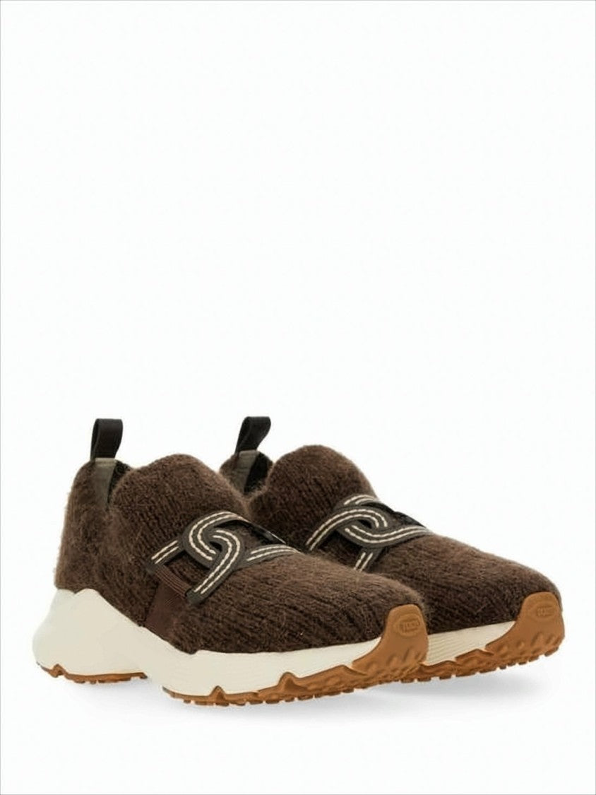 Textured Fabric Sneakers with Distinctive Interlocking Design