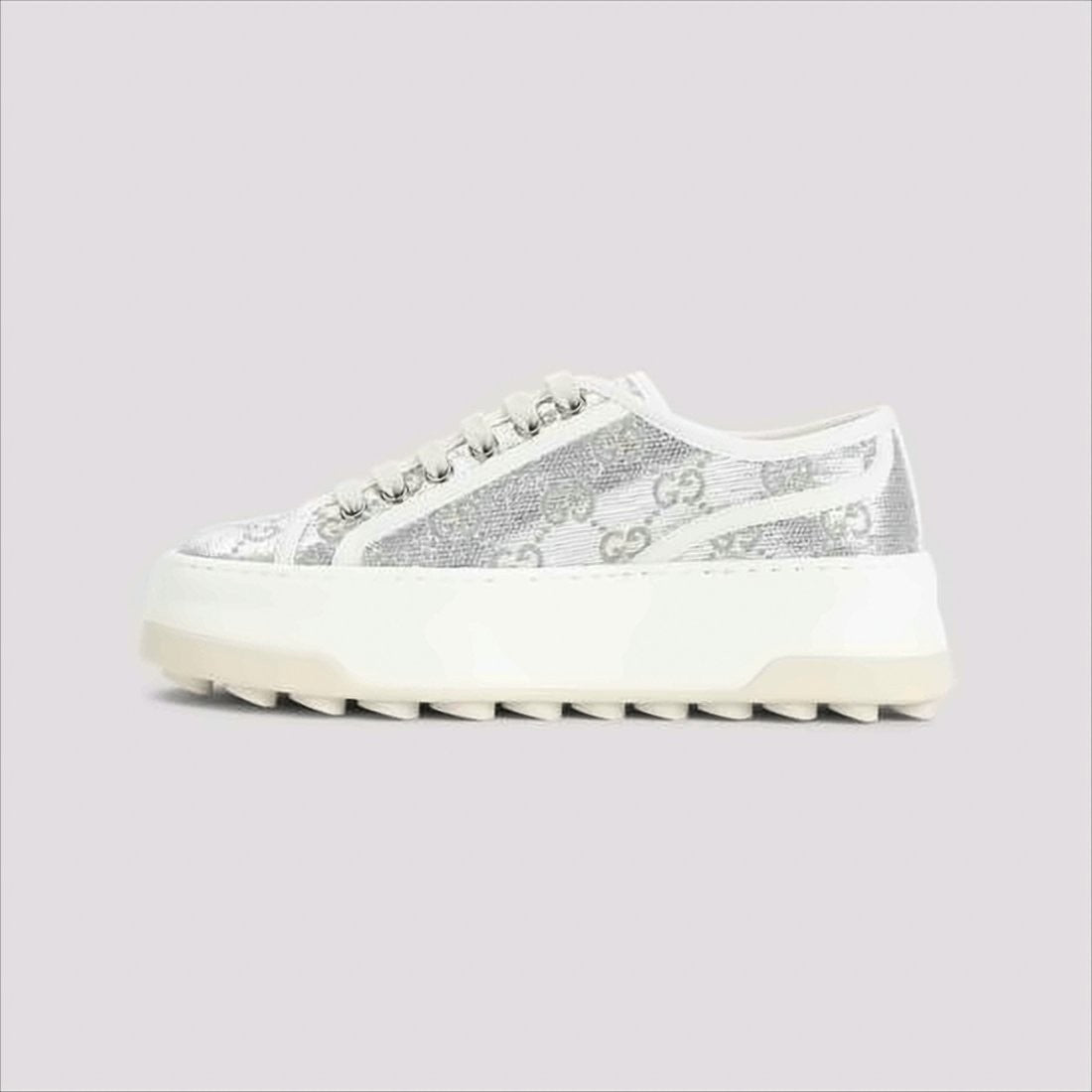 Platform Sneakers with Subtle Monogram