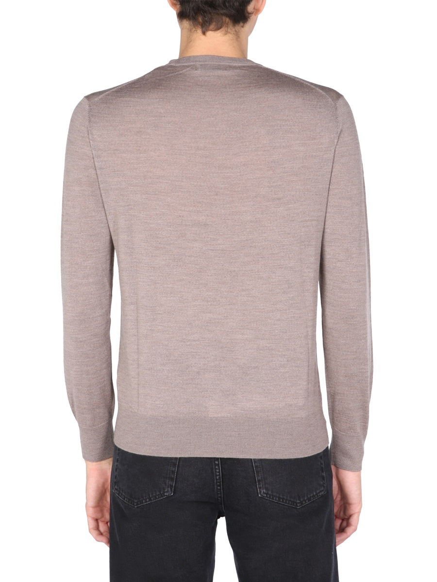 Fitted Crew Neck Sweater