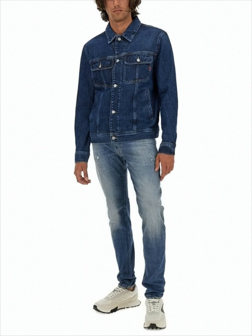 Slim Fit Denim Pants with Classic Five-Pocket Design