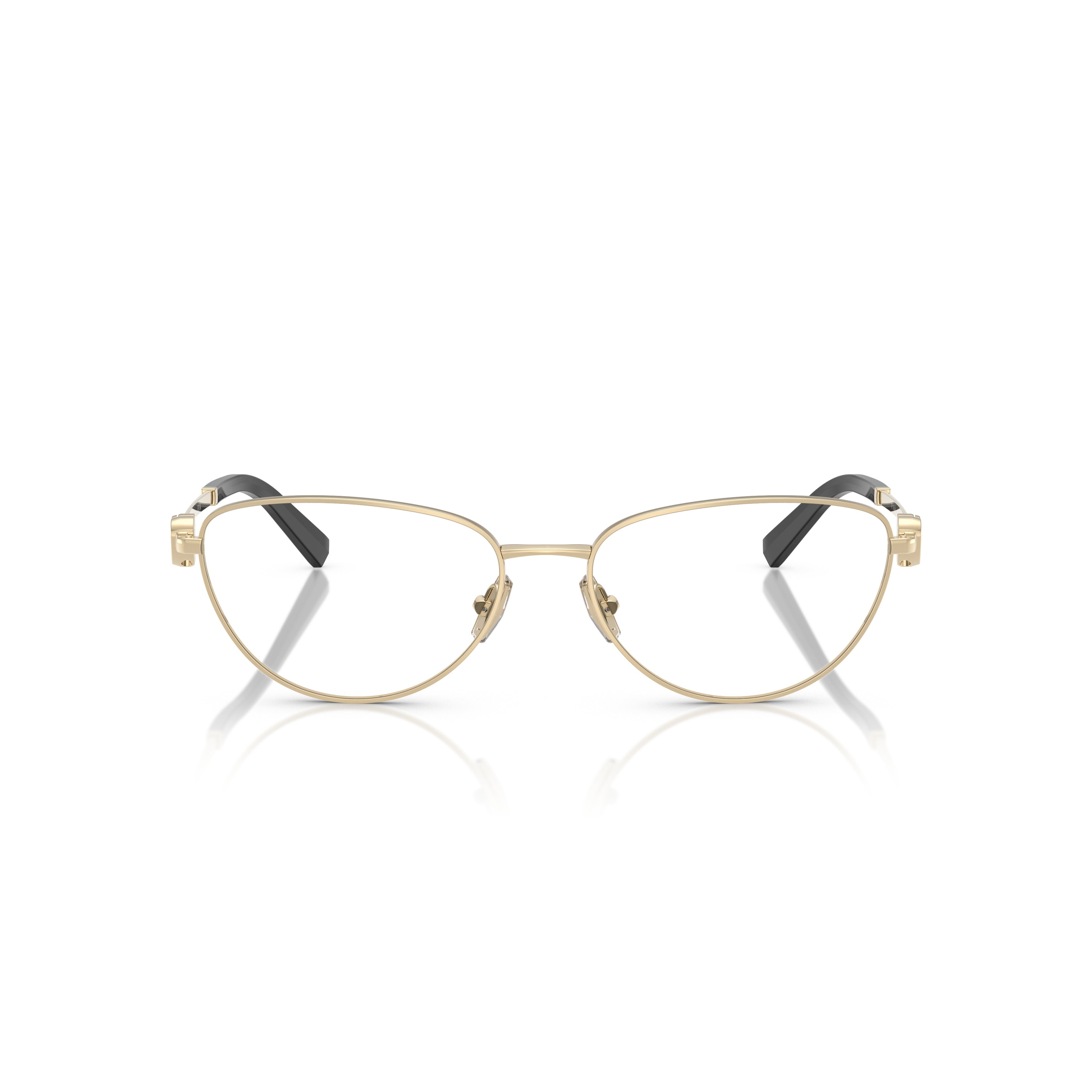 Gold-Toned Cat-Eye Eyeglasses With Heart Accents