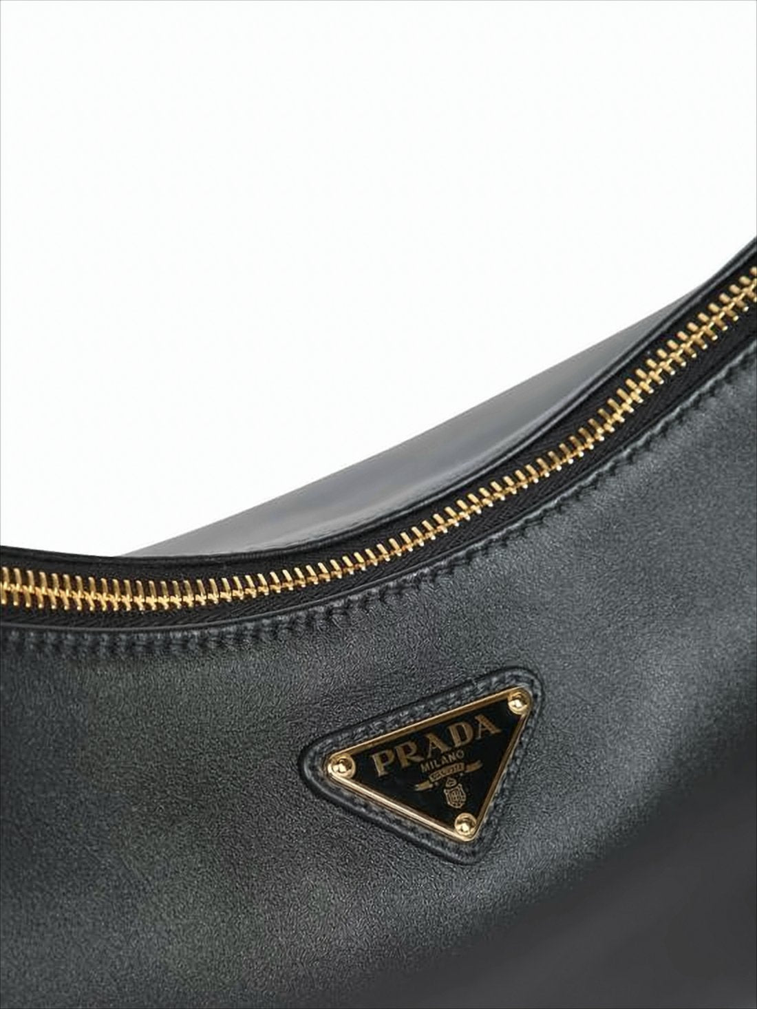 Minimalist Black Calf Leather Shoulder Bag